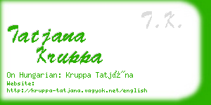 tatjana kruppa business card